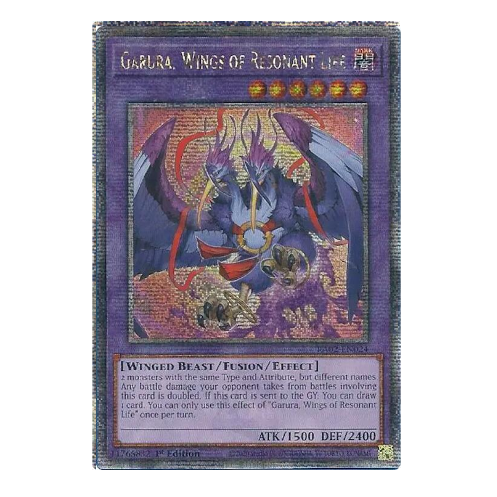 Garura, Wings of Resonant Life - RA02-EN024 - Quarter Century Secret Rare - 1st Edition