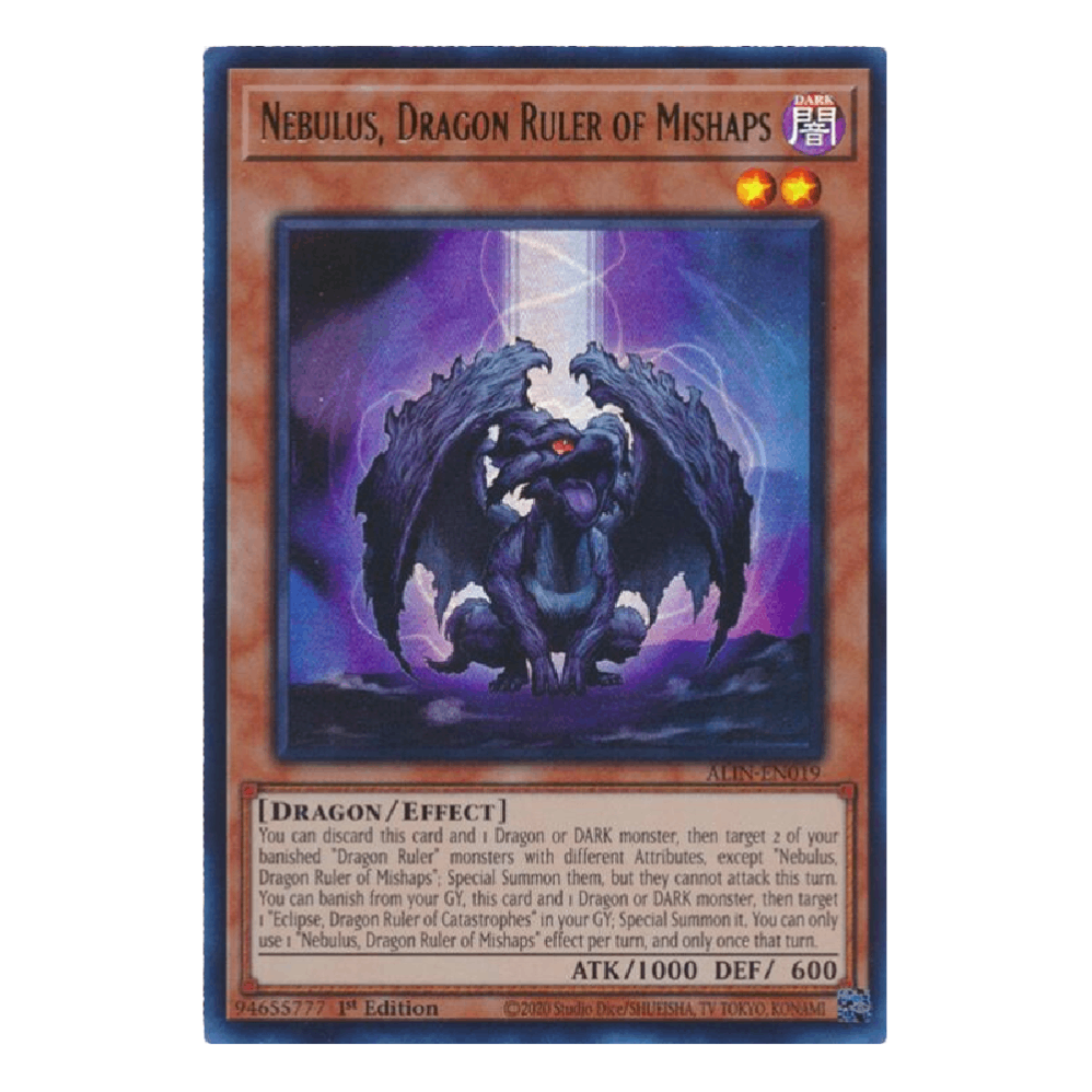 Nebulus, Dragon Ruler of Mishaps - ALIN-EN019 - Ultra Rare - 1st Edition