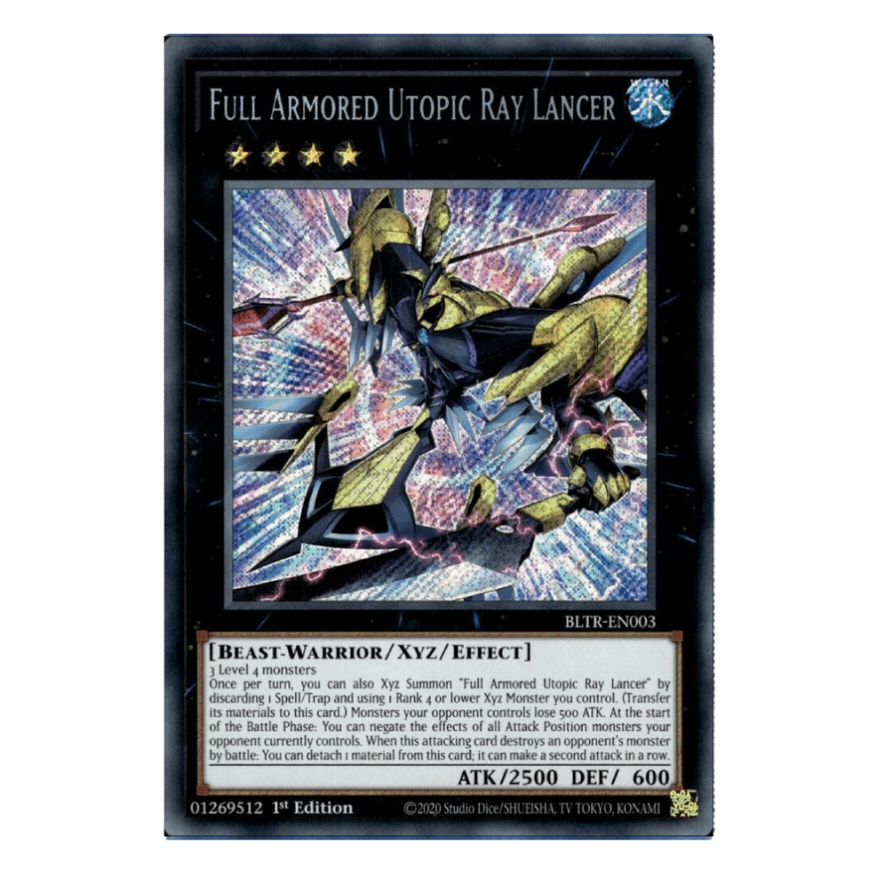 Full Armored Utopic Ray Lancer - BLTR-EN003 - Secret Rare - 1st Edition
