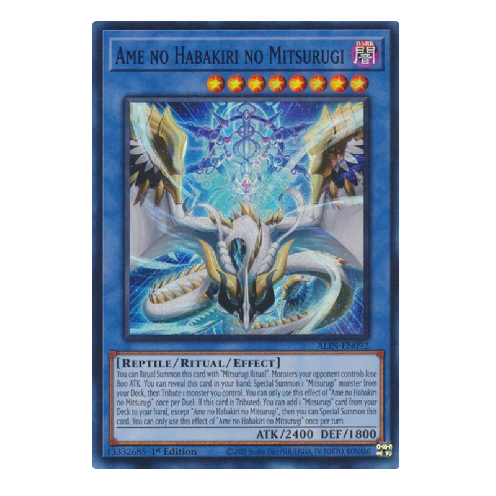 Ame no Habakiri no Mitsurugi - ALIN-EN092 - Super Rare - 1st Edition