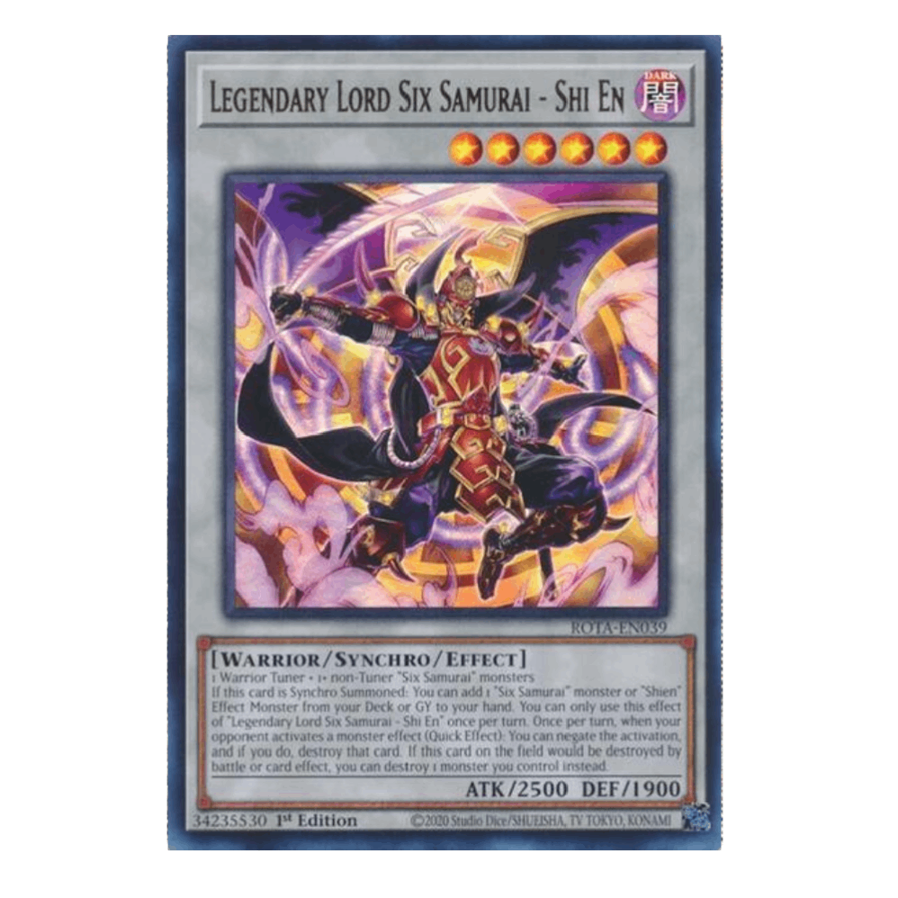 Legendary Lord Six Samurai - Shi En - ROTA-EN039 - Ultra Rare - 1st Edition