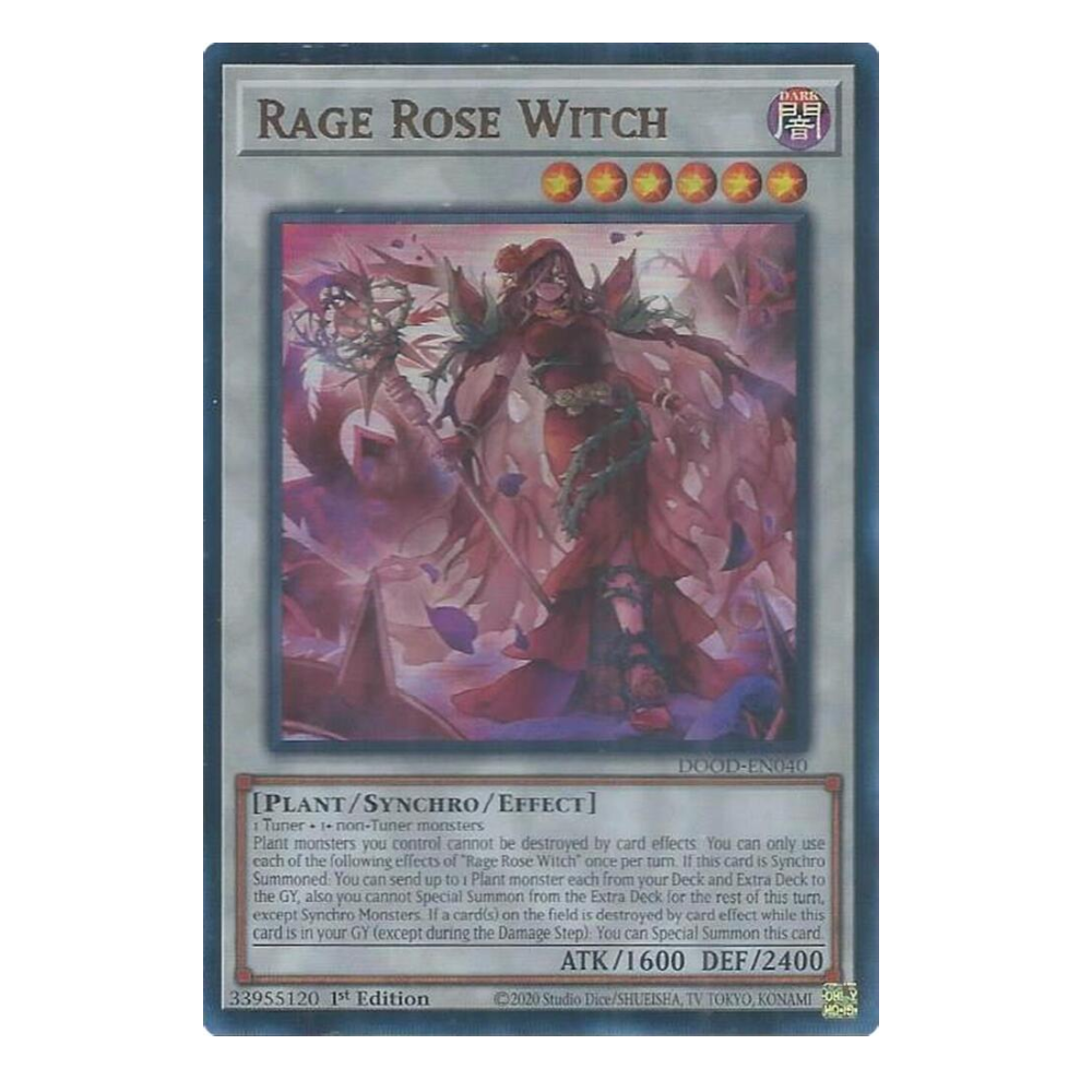 Rage Rose Witch - DOOD-EN040 - Ultra Rare - 1st Edition