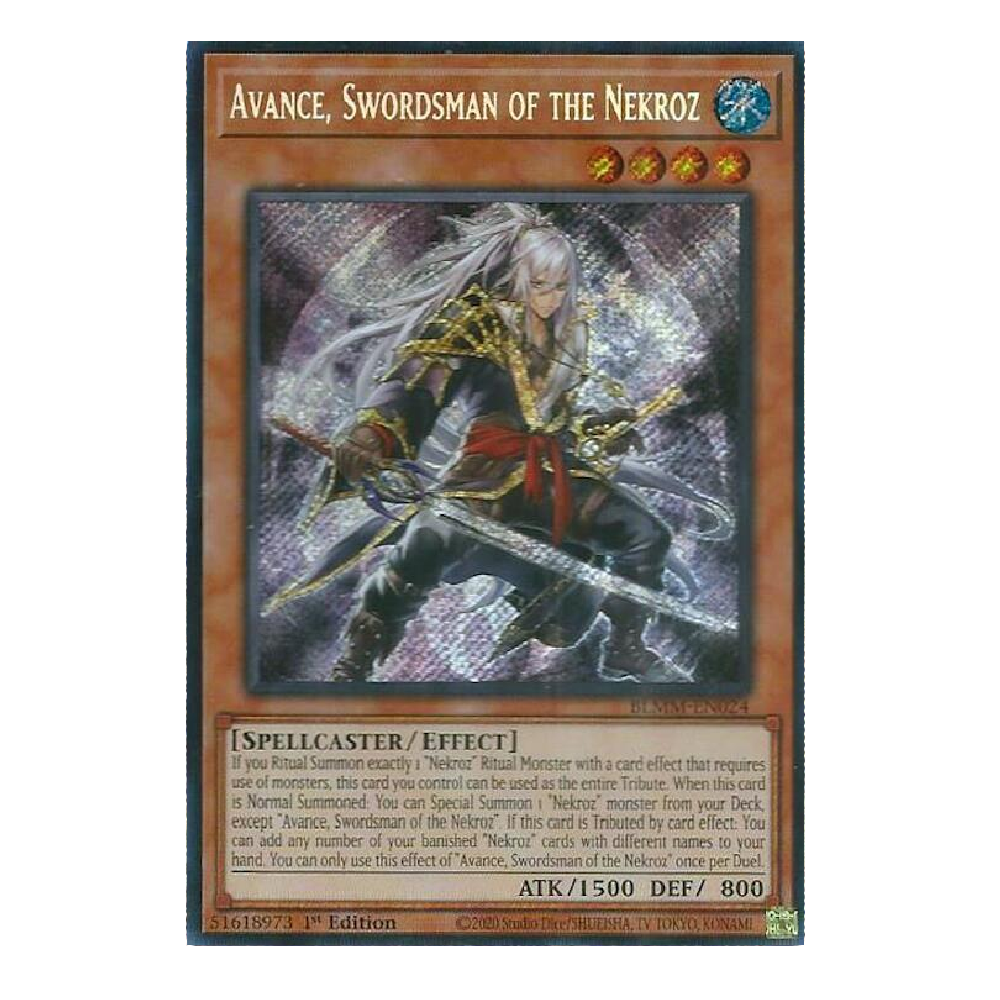 Avance, Swordsman of the Nekroz - BLMM-EN024 - Secret Rare - 1st Edition