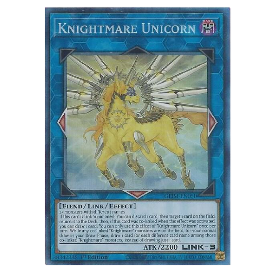 Knightmare Unicorn - GEIM-EN050 - Collector's Rare - 1st Edition
