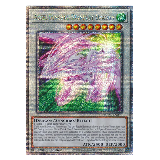 Accel Synchro Stardust Dragon - MP24-EN030 - Quarter Century Secret Rare - 1st Edition