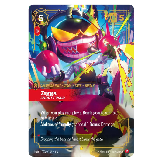 Ziggs, Short-Fused (Alt Art) - RAD 023a/167 - Showcase - 1st Edition