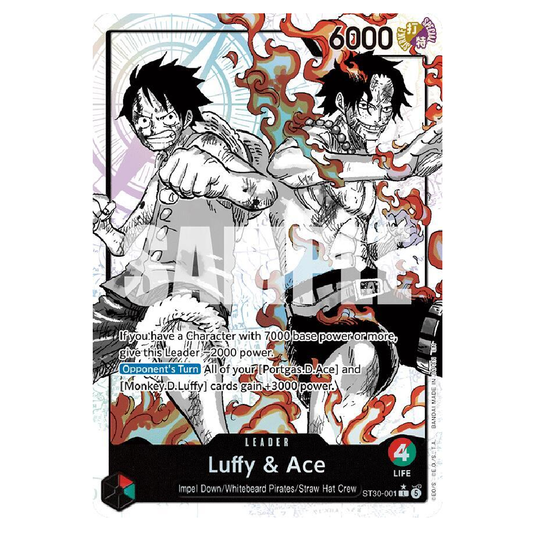 Luffy & Ace (Parallel) - ST30-001 - L - 1st Edition