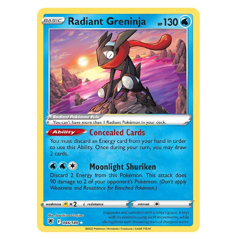Radiant Greninja - 046/189 - Radiance Rare - 1st Edition