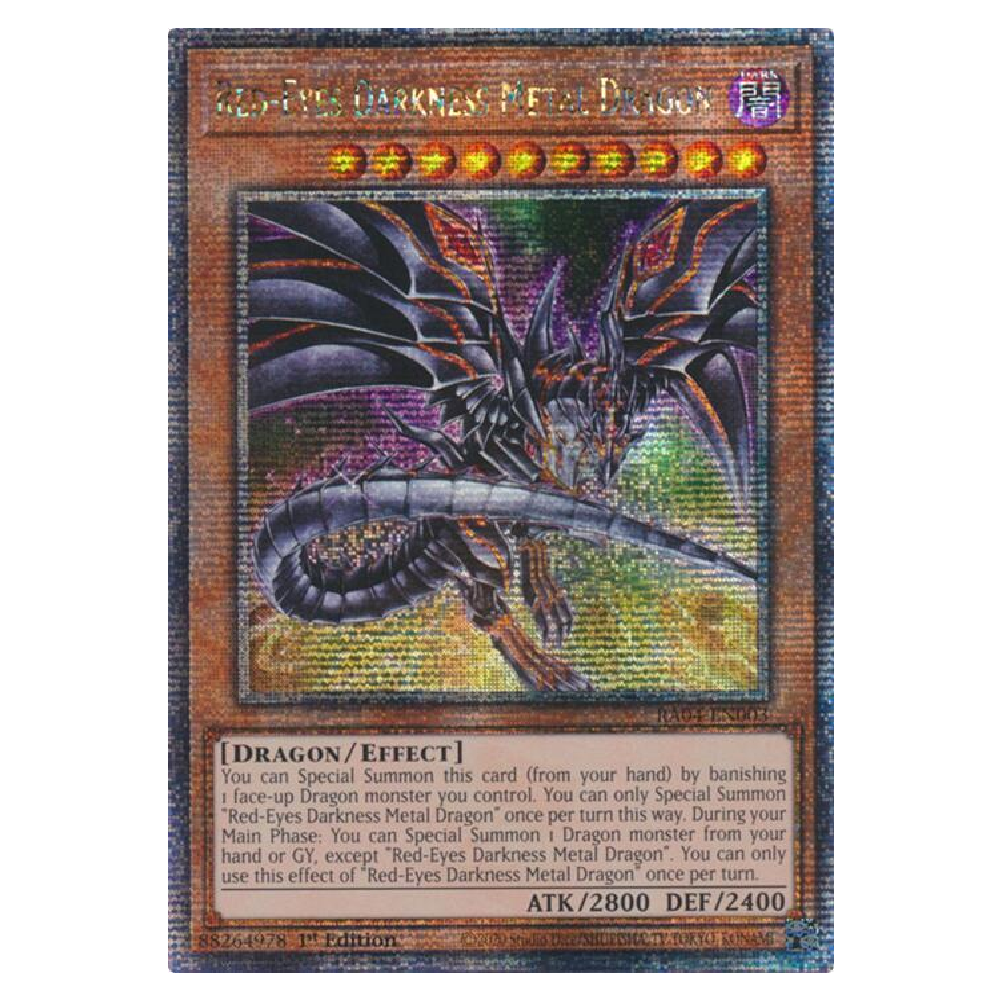 Red-Eyes Darkness Metal Dragon (Alt Art) - RA04-EN003 - Quarter Century Secret Rare - 1st Edition
