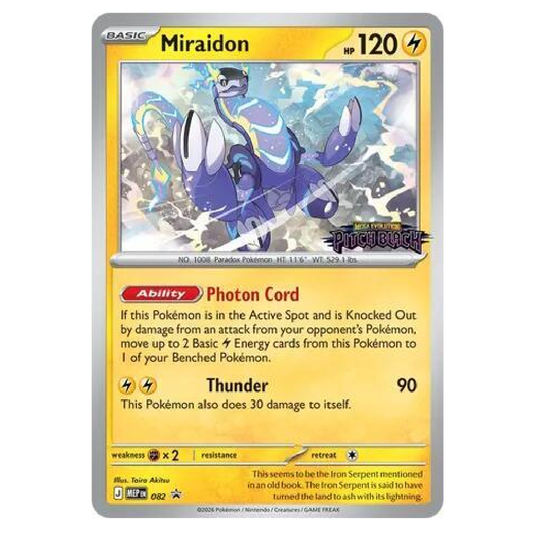 Miraidon (Pitch Black Stamped) - MEP 082 - Promo - 1st Edition