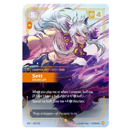 Sett Brawler (Overnumbered) - SFD 232/221 - Showcase - 1st Edition