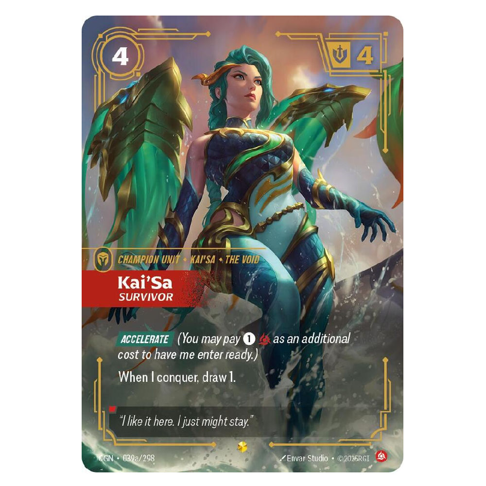 Kai'Sa Survivor (Alt Art) - OGN 039a/298 - Showcase - 1st Edition