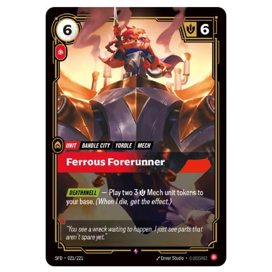 Ferrous Forerunner - SFD 021/221 - Rare - 1st Edition