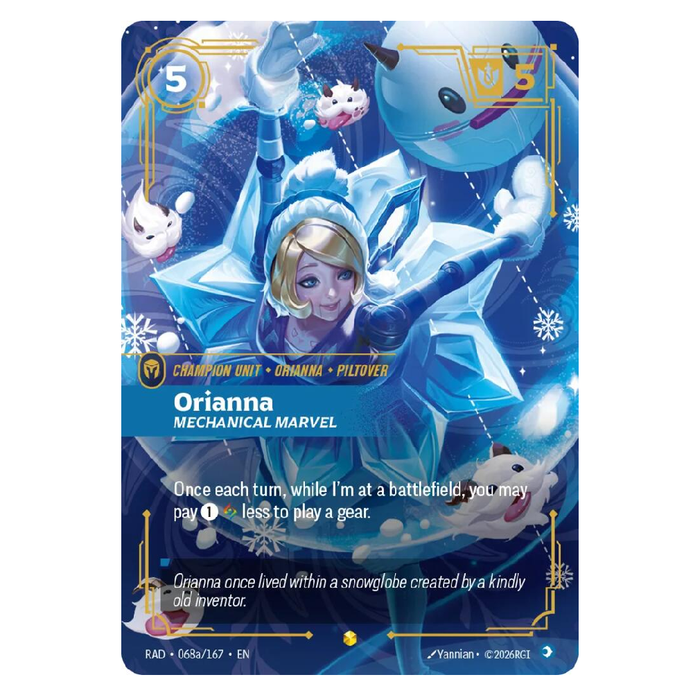 Orianna, Mechanical Marvel (Alt Art) - RAD 068a/167 - Showcase - 1st Edition