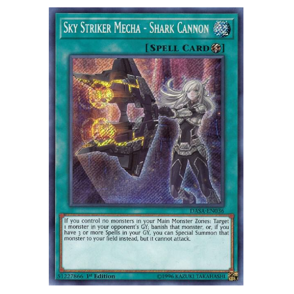 Sky Striker Mecha - Shark Cannon - DASA-EN036 - Secret Rare - Unlimited Edition