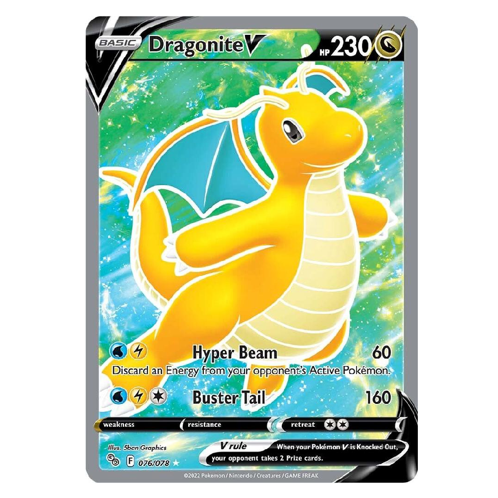 Dragonite V (Full Art) - 076/078 - Ultra Rare - 1st Edition