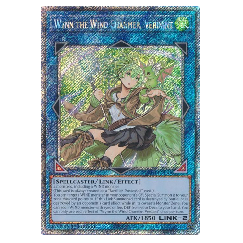 Wynn the Wind Charmer, Verdant - RA03-EN045 - Platnium Secret Rare - 1st Edition