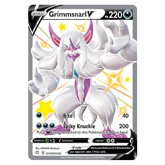 Grimmsnarl V - SV116/SV122 - Shiny Holo Rare - 1st Edition