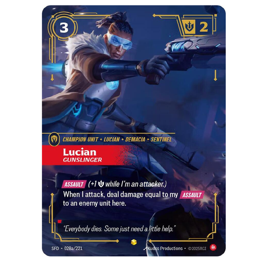 Lucian Gunslinger (Alt Art) - SFD 028a/221 - Showcase - 1st Edition