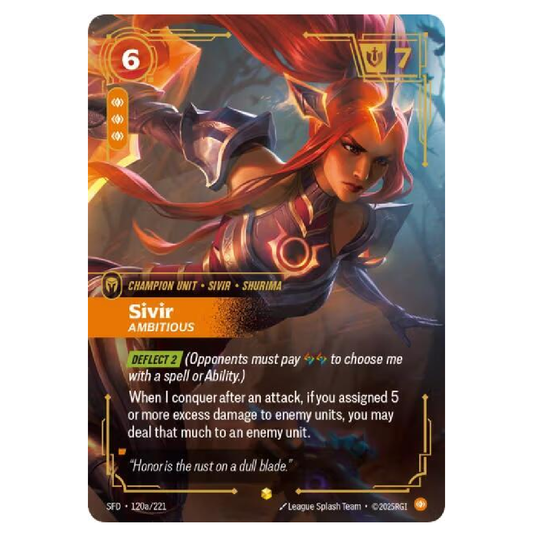 Sivir Ambitious (Alt Art) - SFD 120a/221 - Showcase - 1st Edition