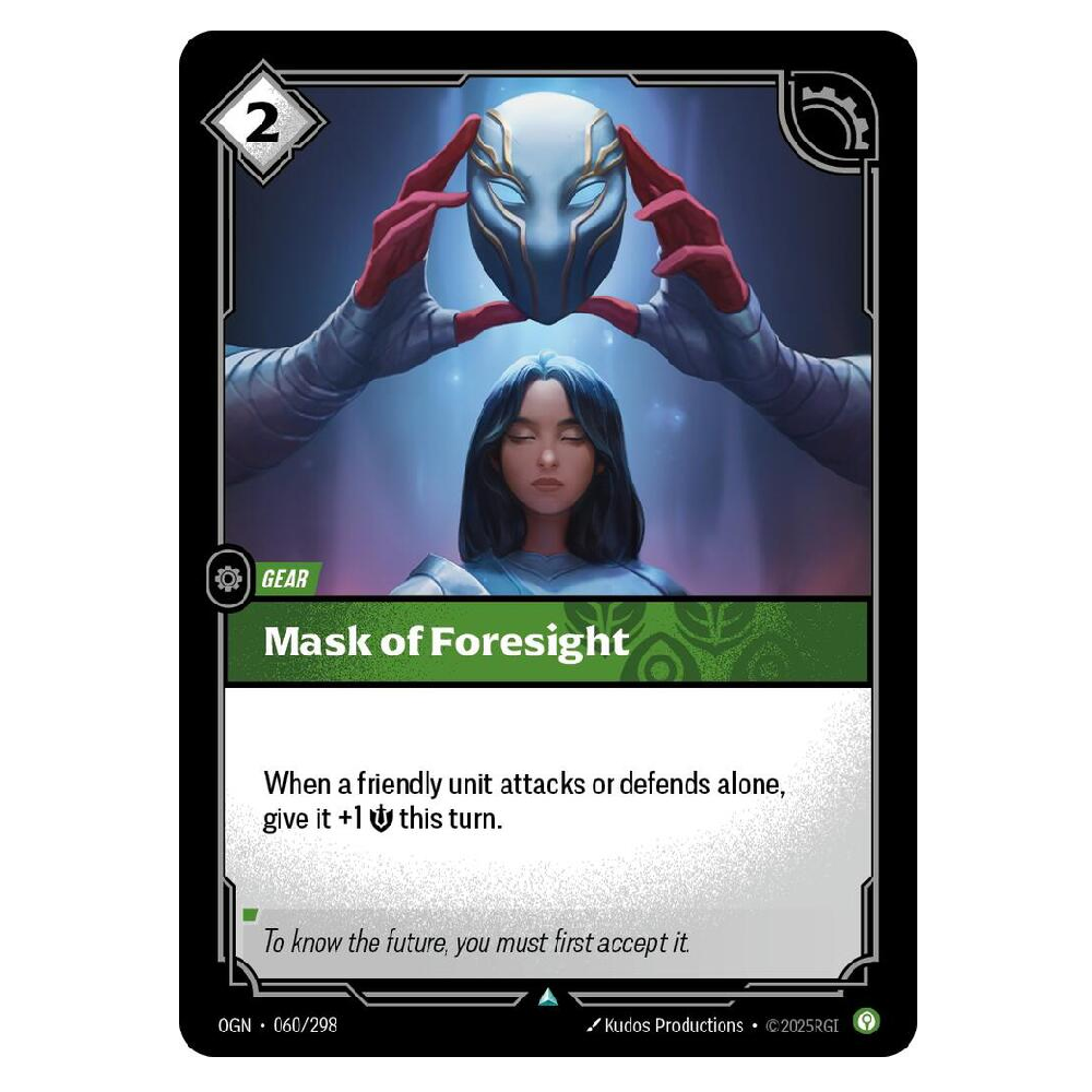 Mask of Foresight (Foil) - OGN 060/298 - Uncommon - 1st Edition