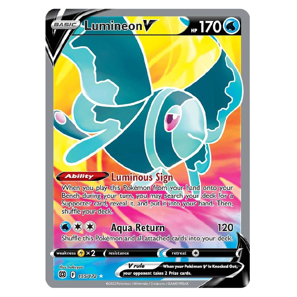 Lumineon V (Full Art) - 155/172 - Ultra Rare - 1st Edition