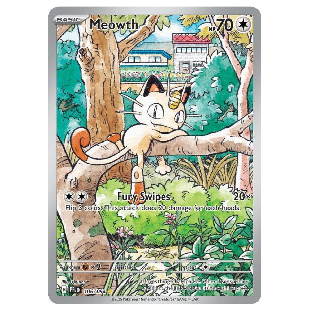 Meowth - PFL 106/094 - Illustration Rare - 1st Edition