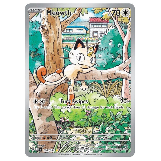Meowth - PFL 106/094 - Illustration Rare - 1st Edition