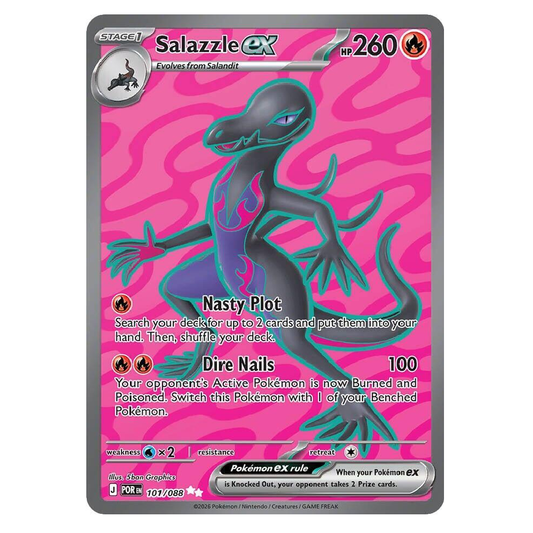 Salazzle ex - POR 101/088 - Ultra Rare - 1st Edition