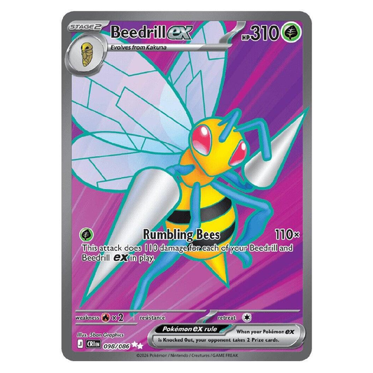 Beedrill ex - CRI 098/086 - Ultra Rare - 1st Edition