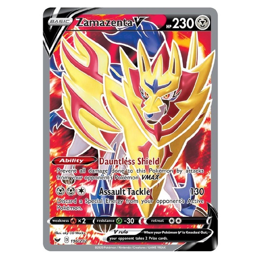 Zamazenta V (Full Art) - 163/172 - Ultra Rare - 1st Edition