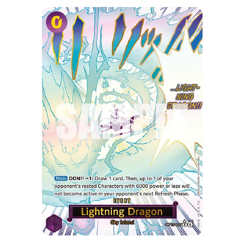 Lightning Dragon (Alt Art) - OP15-077 - R - 1st Edition