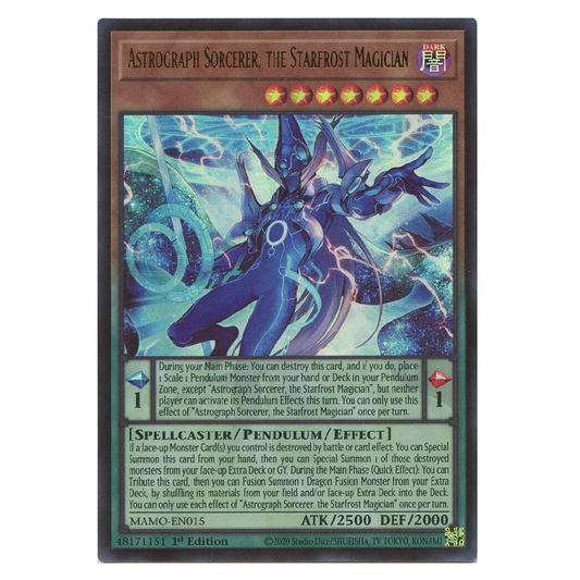 Astrograph Sorcerer, the Starfrost Magician - MAMO-EN015 - Ultra Rare - 1st Edition