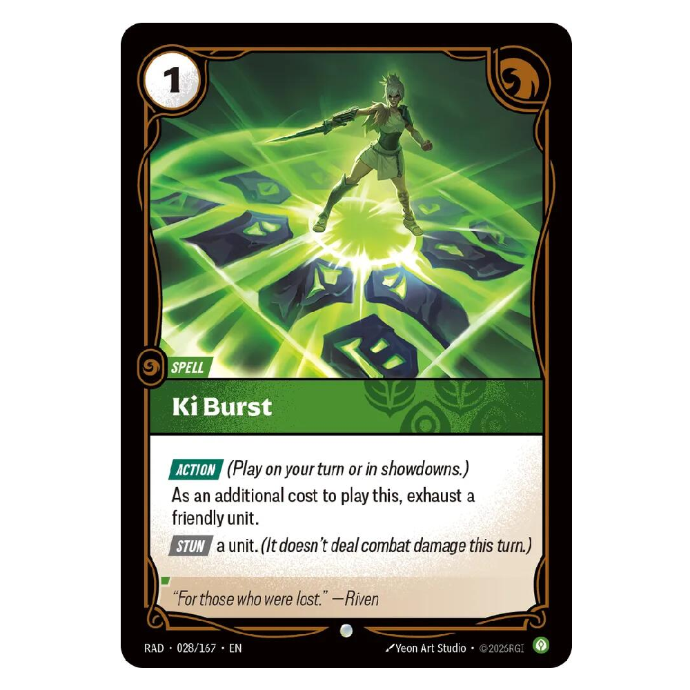 Ki Burst (Foil) - RAD 028/167 - Common - 1st Edition