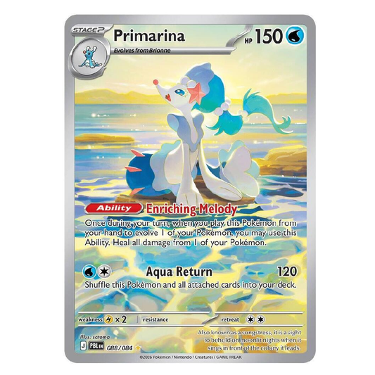 Primarina - PBL 088/084 - Illustration Rare - 1st Edition