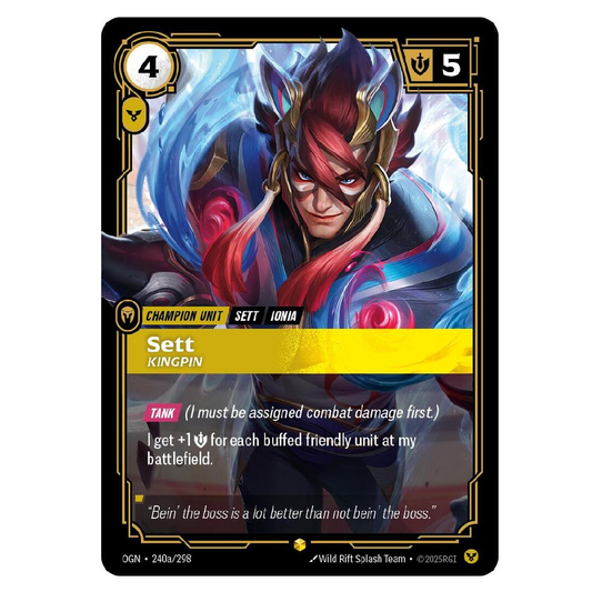 Sett Kingpin (Alt Art) - OGN 240a/298 - Showcase - 1st Edition