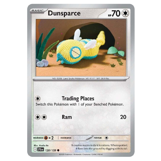 Dunsparce (Reverse Holofoil) - JTG 120/159 - Common - 1st Edition