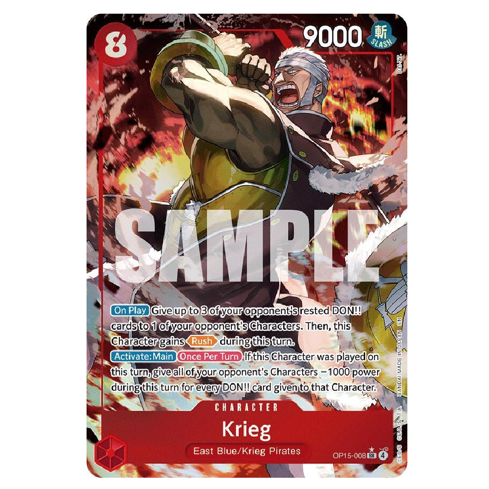 Krieg (Alt Art) - OP15-008 - SR - 1st Edition