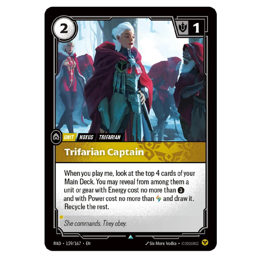 Trifarian Captain (Foil) - RAD 129/167 - Uncommon - 1st Edition