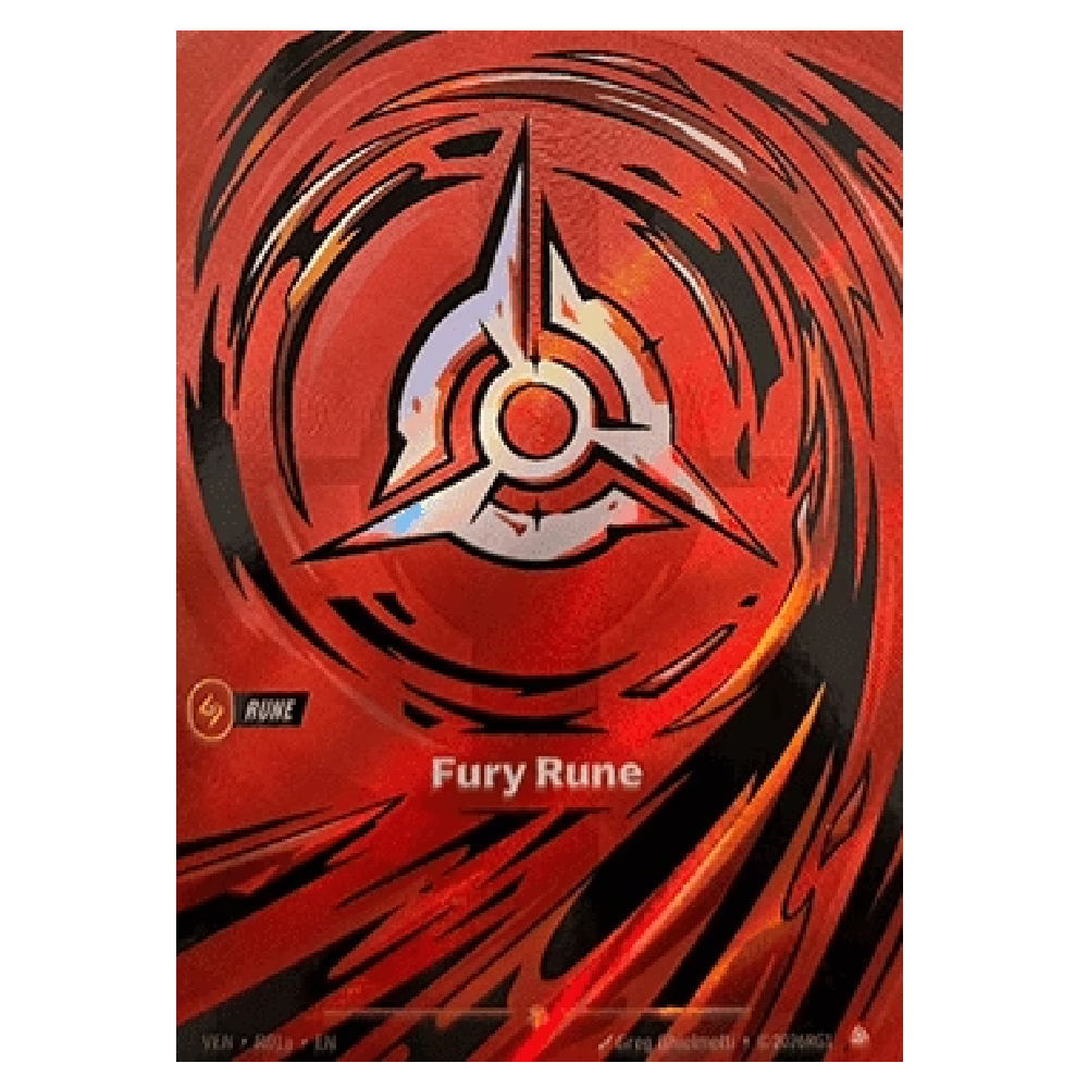 Fury Rune (Alt Art) - VEN R01a - Showcase - 1st Edition