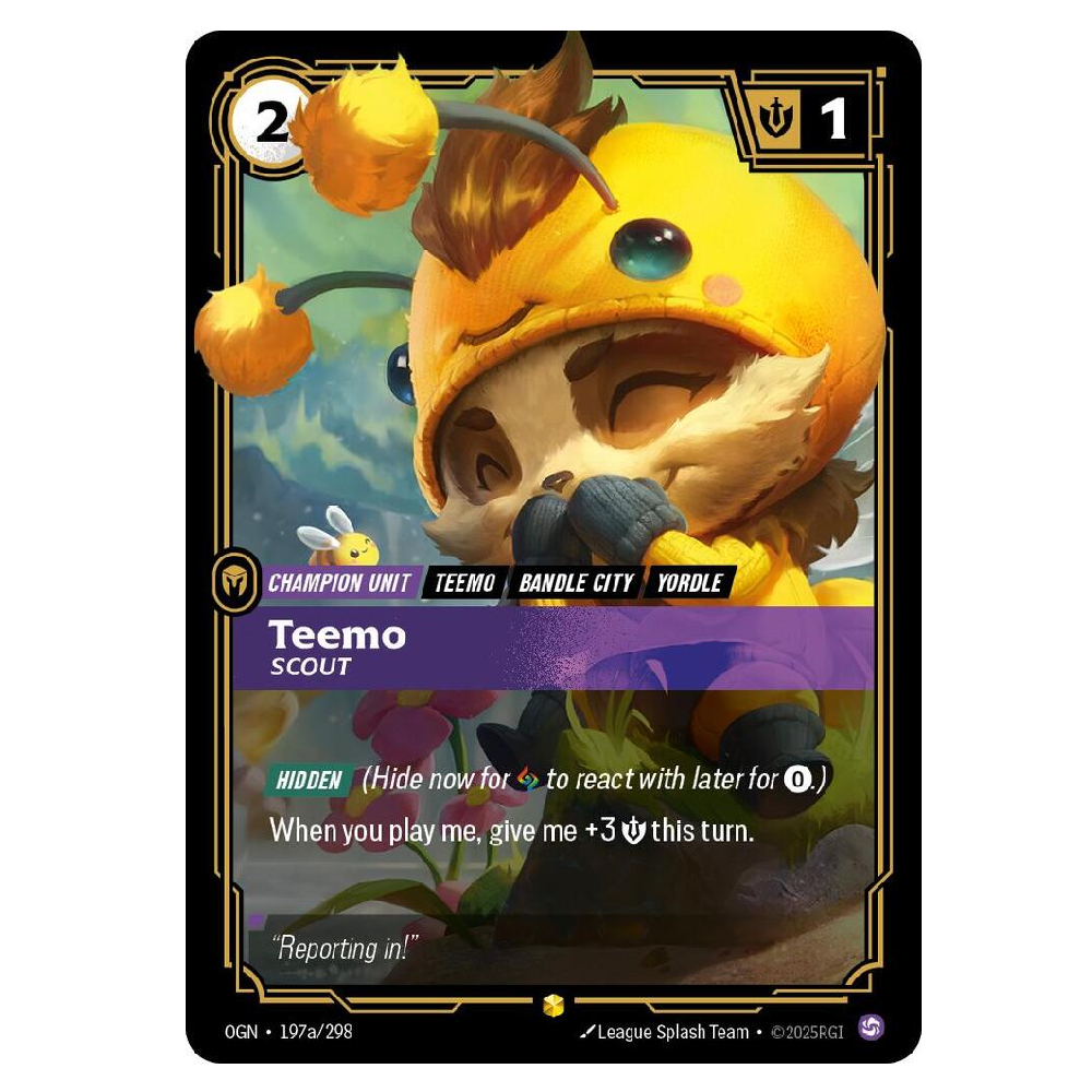 Teemo Scout (Alt Art) - OGN 197a/298 - Showcase - 1st Edition