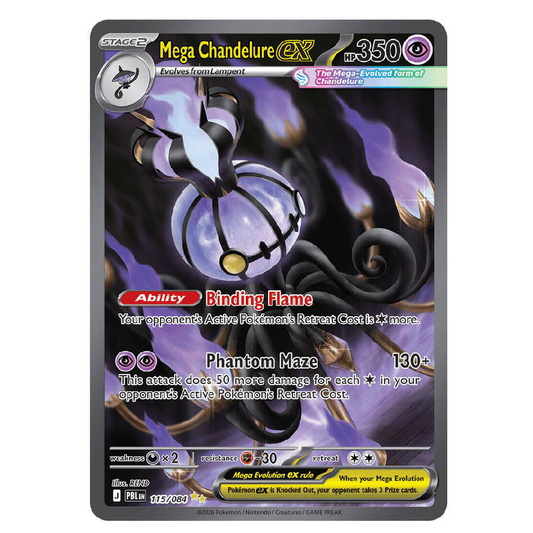 Mega Chandelure ex - PBL 115/084 - Special Illustration Rare - 1st Edition