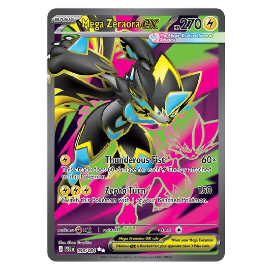 Mega Zeraora ex - PBL 098/084 - Ultra Rare - 1st Edition