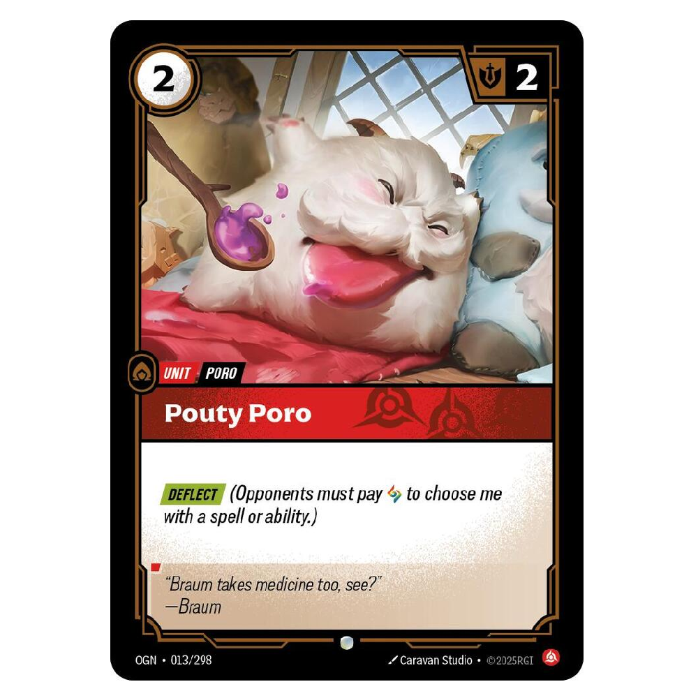 Pouty Poro (Foil) - OGN 013/298 - Common - 1st Edition