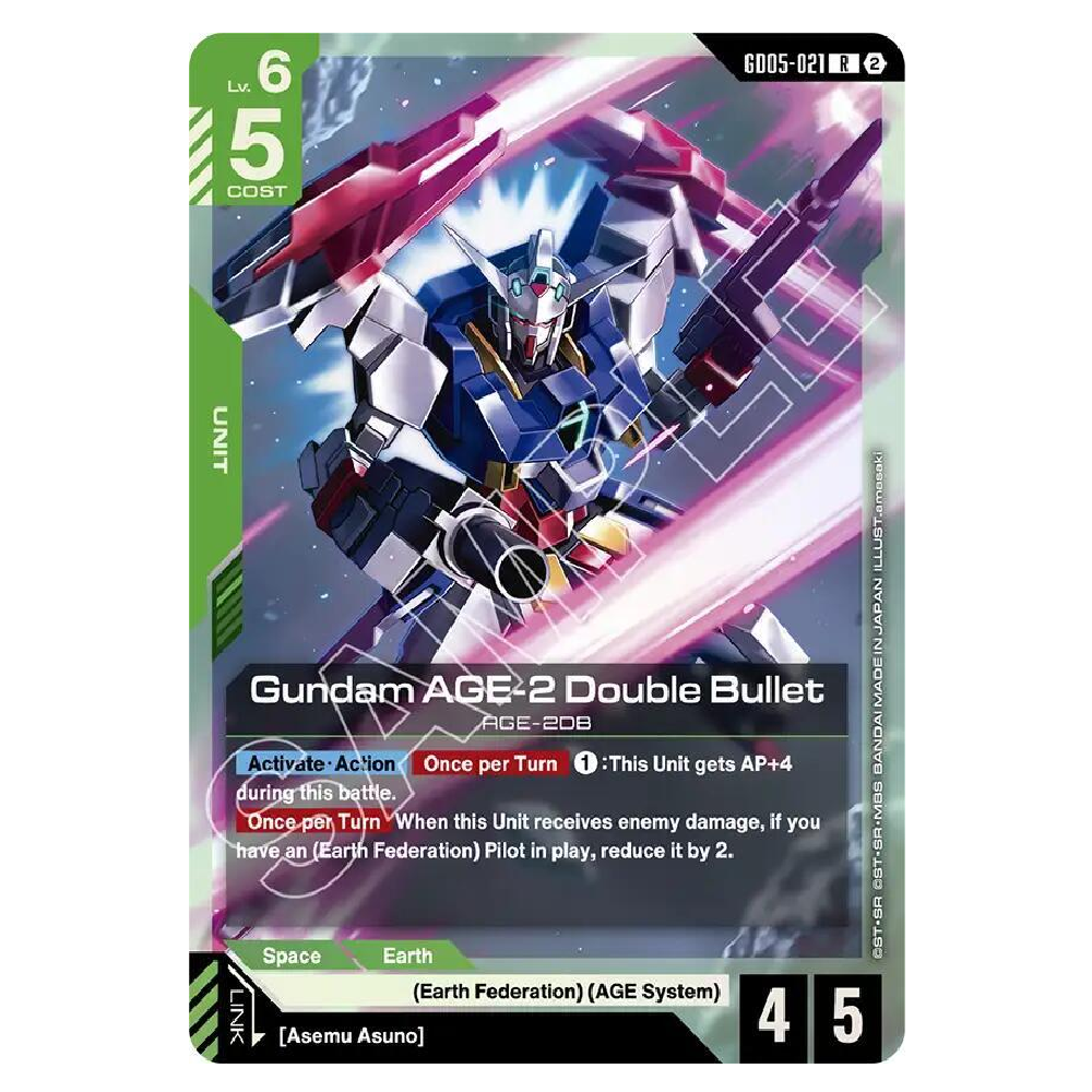Gundam AGE-2 Double Bullet  - GD05-021 - R - 1st Edition