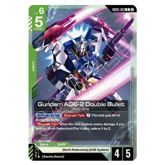Gundam AGE-2 Double Bullet  - GD05-021 - R - 1st Edition