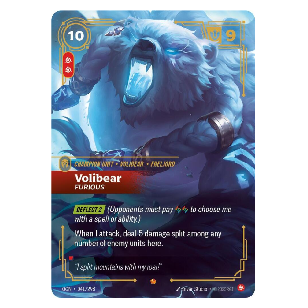 Volibear Furious - OGN 041/298 - Epic - 1st Edition