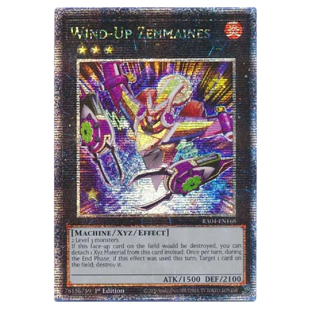 Wind-Up Zenmaines - RA04-EN168 - Quarter Century Secret Rare - 1st Edition