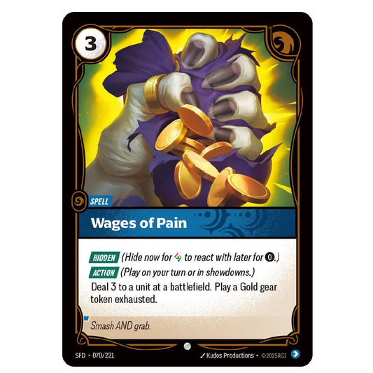 Wages of Pain - SFD 070/221 - Uncommon - 1st Edition