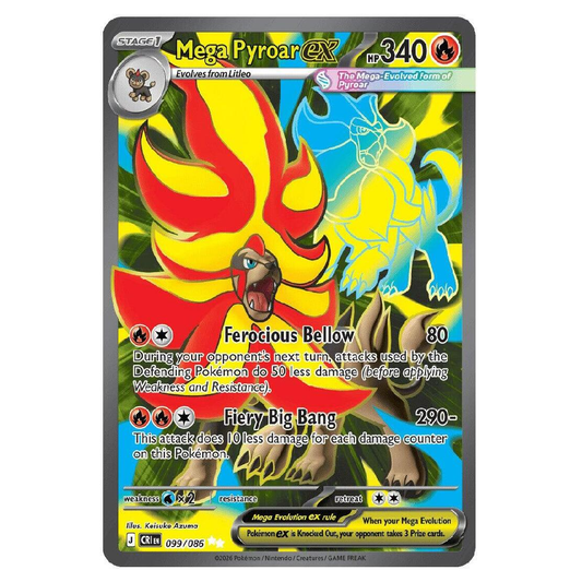 Mega Pyroar ex - CRI 099/086 - Ultra Rare - 1st Edition